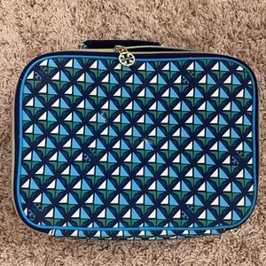 COPY - TORY BURCH LUNCH BOX BLUE GOLD NEIMAN MARCUS